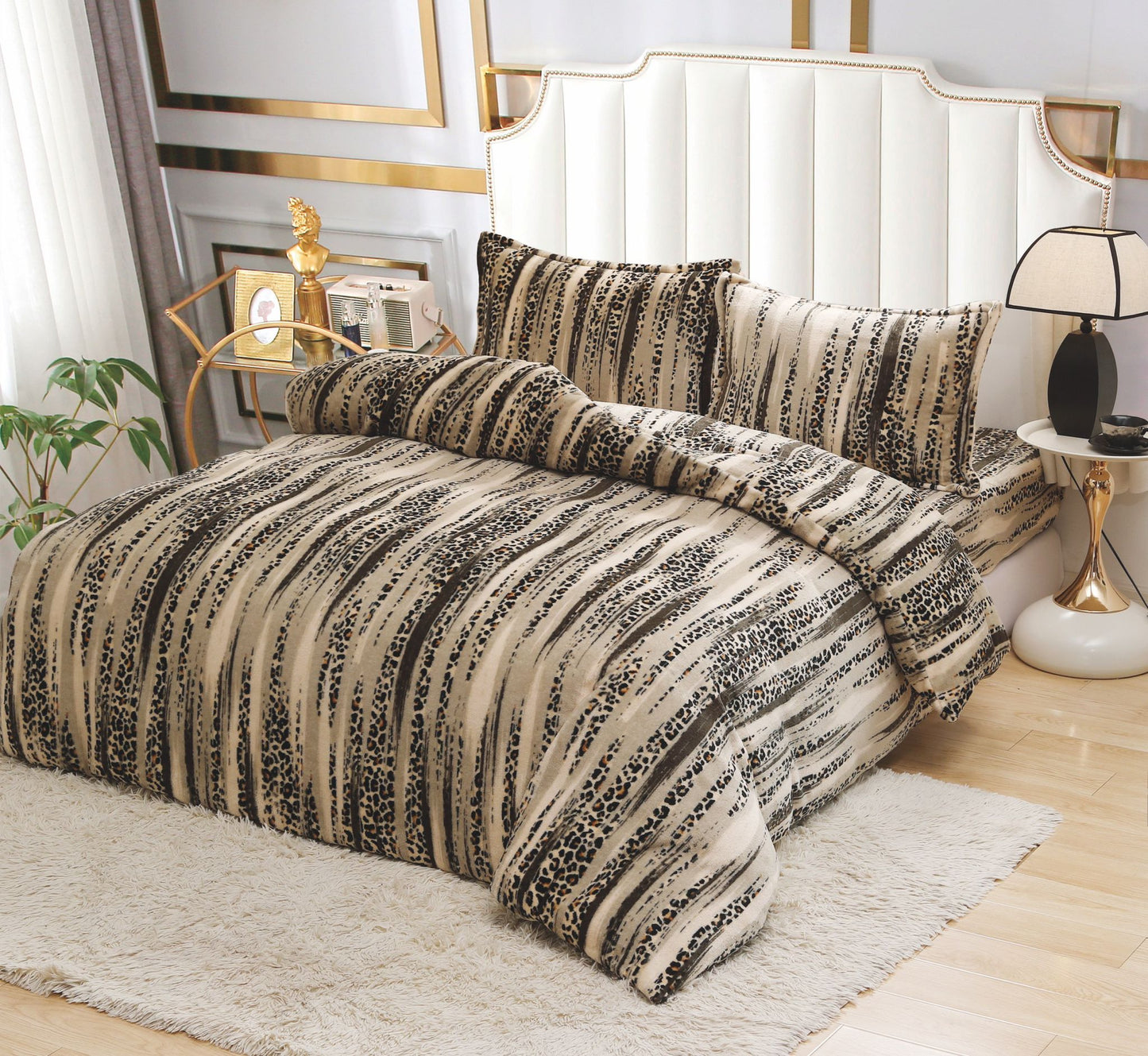 Lenjerie Cocolino 4 Piese, cu Elastic, Animal Print-D8625