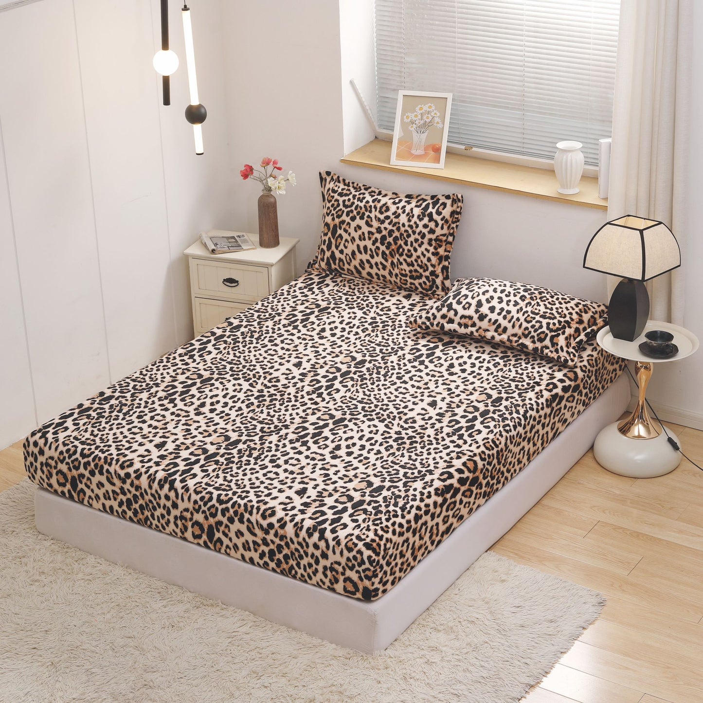 Husa Cocolino cu Elastic+2 Fete de Perna, Animal Print-D8608