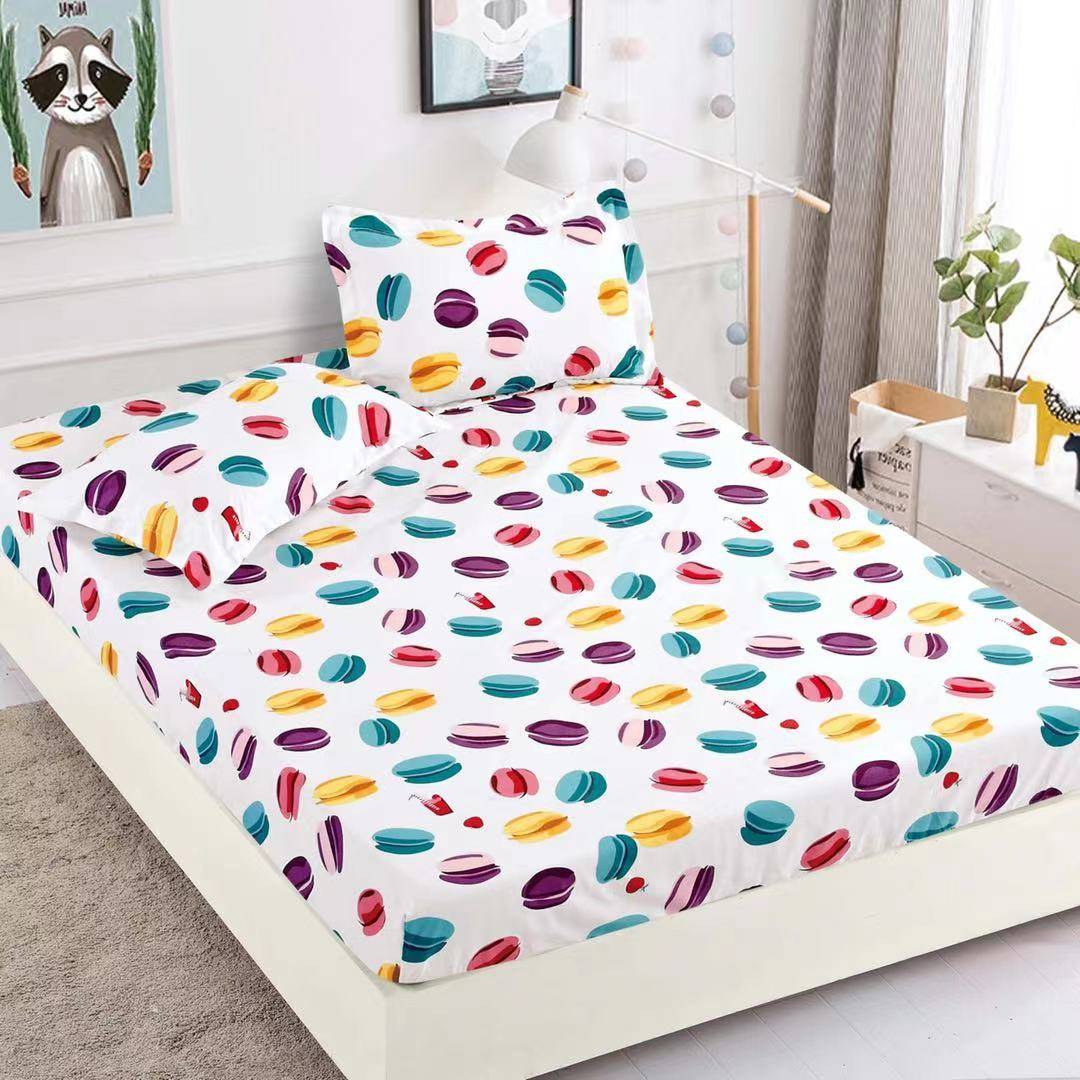 Husa de Pat cu Elastic, Din Finet, 180x200cm+2 fete de perna, Macarons-C8761