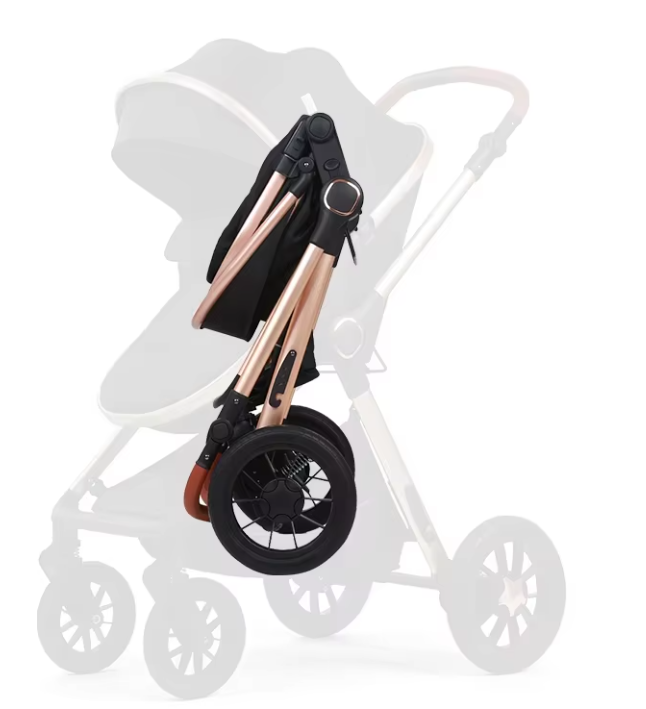 Carucior 3 in 1, cu Suspensii Duble si Landou Reversibil, Element sustinere dublu, 0-36 luni, Negru