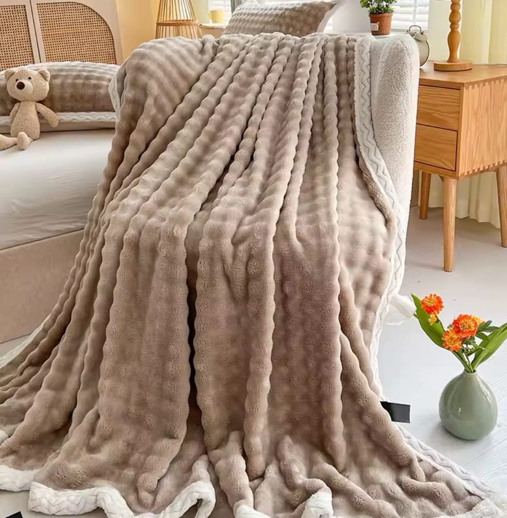 Patura Pufoasa Cocolino Premium, 200x230cm, Bej-P7752