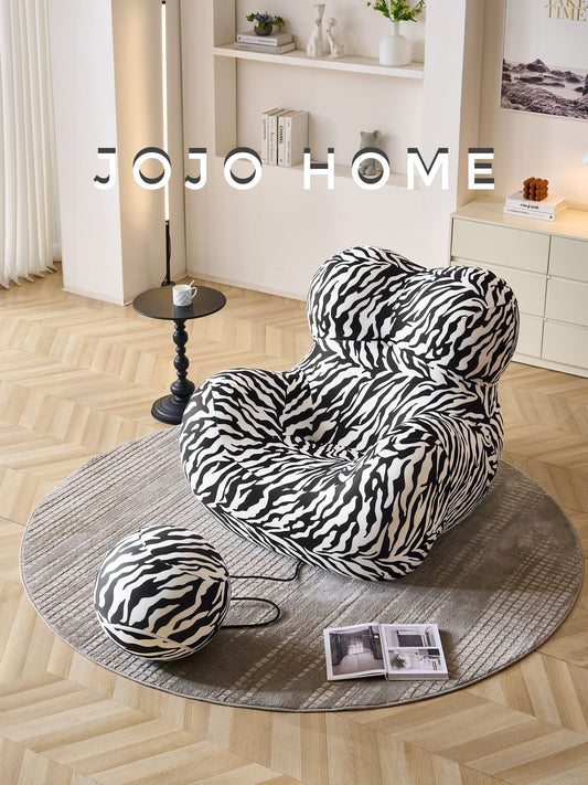 Fotoliu Premium Bearly cu Susținere Ergonomică, Zebra-C9017
