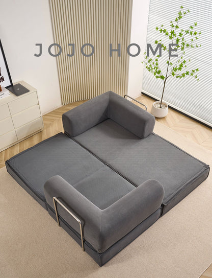 Canapea Premium Modulara Expandio, cu Susținere Ergonomică HD Foam, Catifea Reiata, Gri-C9010
