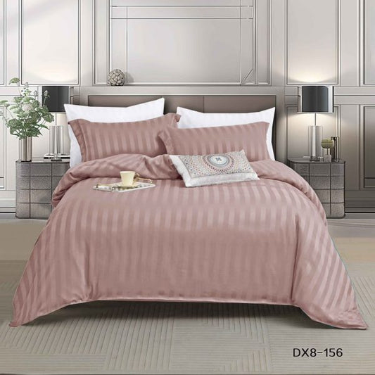 Lenjerie Pat 1 Persoana din Damasc Deluxe, 4 Piese cu Elastic-P8964