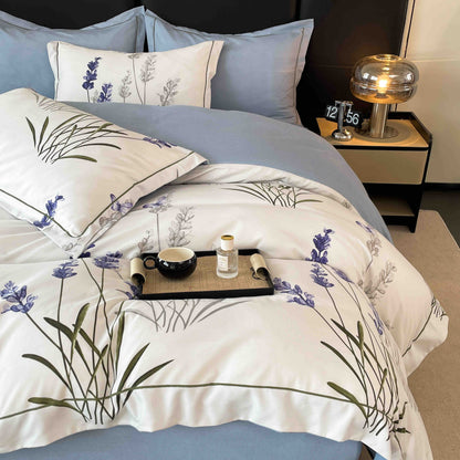 Lenjerie Premium Luxury din Finet, 6 Piese, cu Elastic, Lavanda-C7503