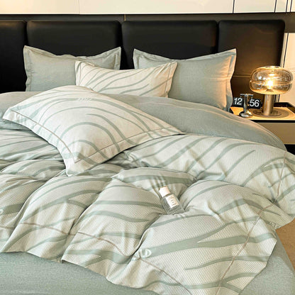 Lenjerie Premium Luxury din Finet, 6 Piese, cu Elastic, Dungi-C7512