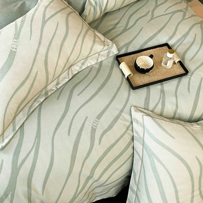 Lenjerie Premium Luxury din Finet, 6 Piese, cu Elastic, Dungi-C7512
