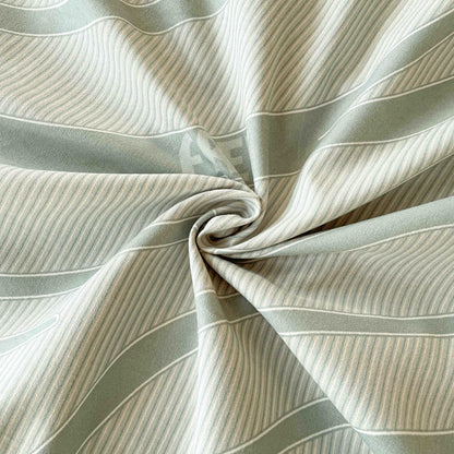 Lenjerie Premium Luxury din Finet, 6 Piese, cu Elastic, Dungi-C7512