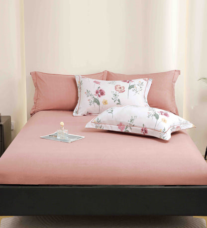 Lenjerie Premium Luxury din Finet, 6 Piese, cu Elastic, Floricele-C7515