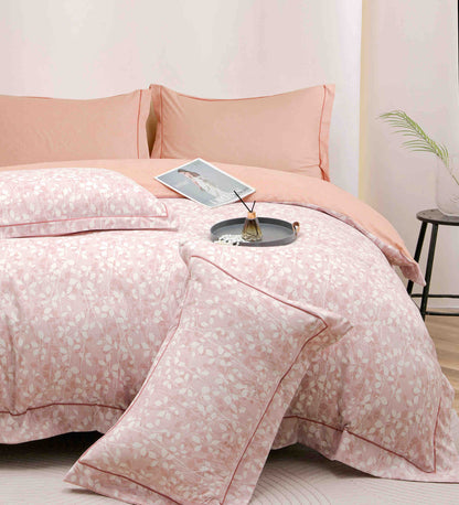 Lenjerie Premium Luxury din Finet, 6 Piese, cu Elastic, Roz/Floricele-C7509