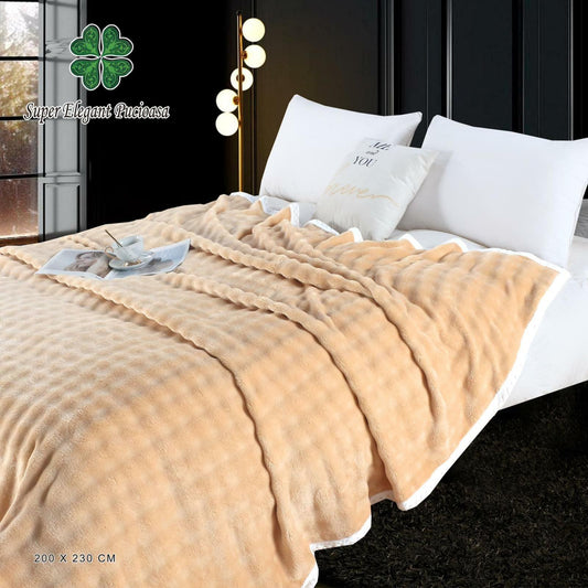 Patura Pufoasa Cocolino Premium, 200x230cm, Bej-P9124