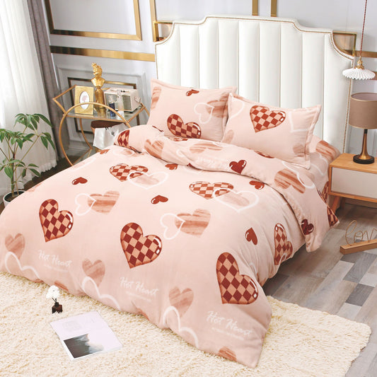 Lenjerie Cocolino 4 Piese, cu Elastic, Inimi-D8638