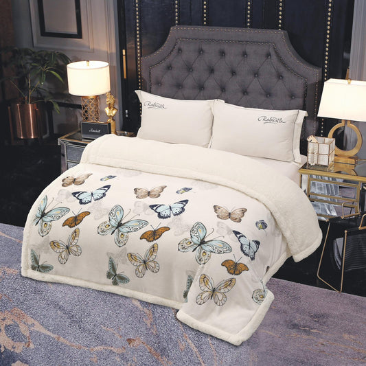 Patura Cocolino cu Blanita, 200x230cm, Fluturi-D8888