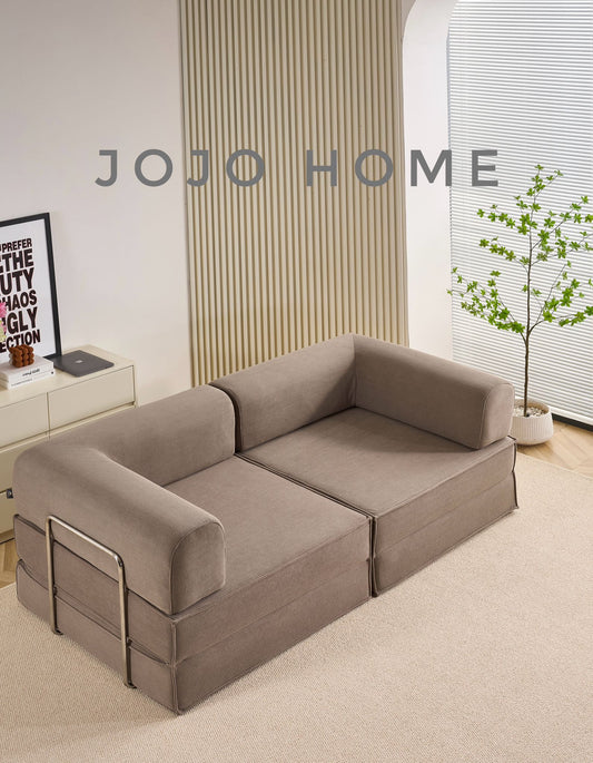 Canapea Premium Modulara Expandio, cu Susținere Ergonomică HD Foam, Catifea Reiata, Maro-C9009