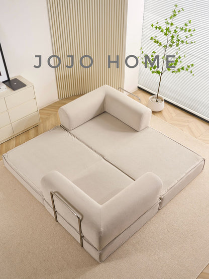 Canapea Premium Modulara Expandio, cu Susținere Ergonomică HD Foam, Catifea Reiata, Ivoire-C9006