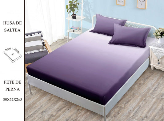 Husa de Pat cu Elastic, Din Finet, 180x200cm+2 fete de Perna-H8387