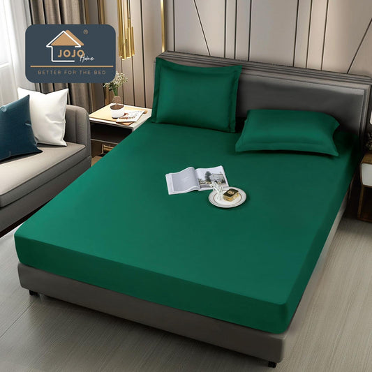Husa de Pat cu Elastic, Impermeabila, 180x200cm+2 fete de perna, Verde-C7241