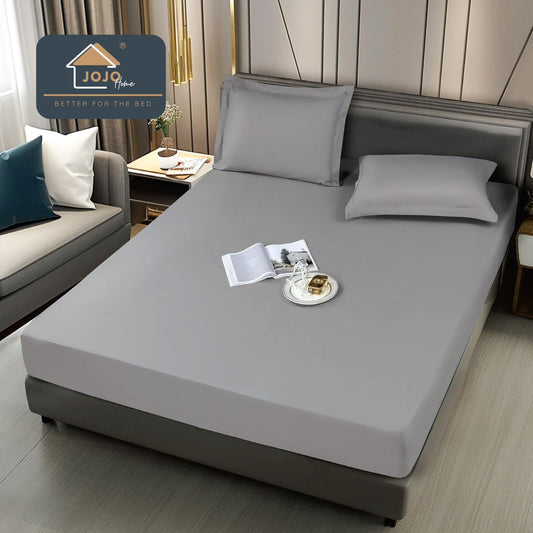 Husa de Pat cu Elastic, Impermeabila, 180x200cm+2 fete de perna, Gri Deschis-C7243