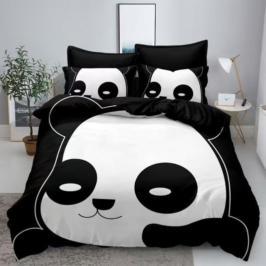 Lenjerie Bumbac Finet Superior, 6 Piese, 3D, Panda-Y7912