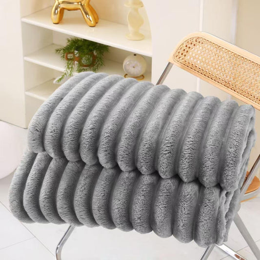 Patura Cocolino Premium, 200x230cm, Model Dungat, Gri Deschis-S8423