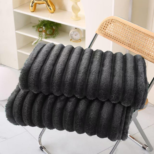 Patura Cocolino Premium, 200x230cm, Model Dungat, Gri Inchis-S8427